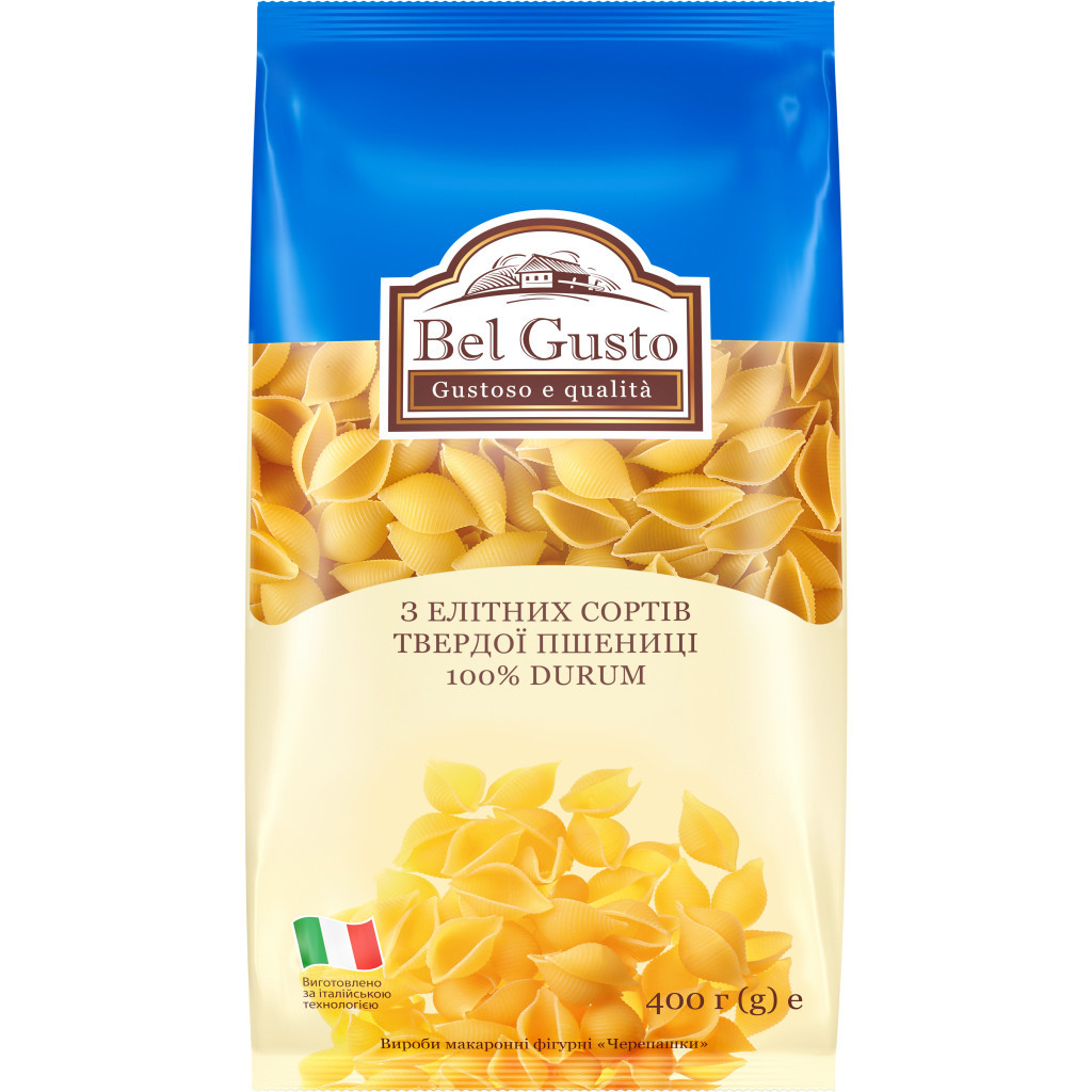 Макарони Bel Gusto Мушлі 400 г (4820159849710) Макарони Bel Gusto Мушлі 400 г (4820159849710)