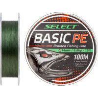 Шнур Select Basic PE 100m Dark Green 0.08mm 8lb/4kg (1870.27.59)