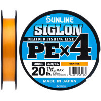 Cord Sunline Siglon PE n4 300m 1.2/0.187mm 20lb/9.2kg Orange (1658.09.54)