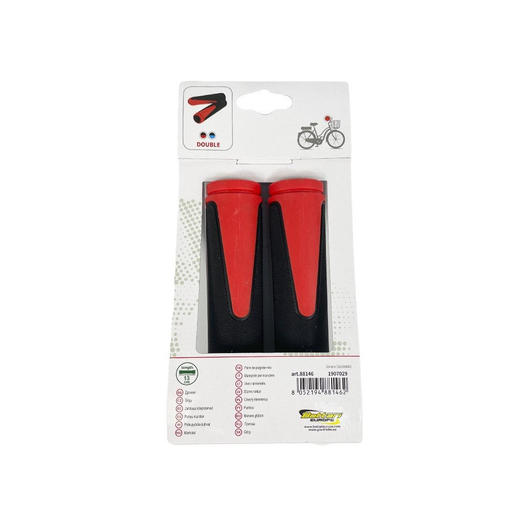 Гріпси Good Bike "DOUBLE" 2 шт 130 мм Red (88146R-IS)
