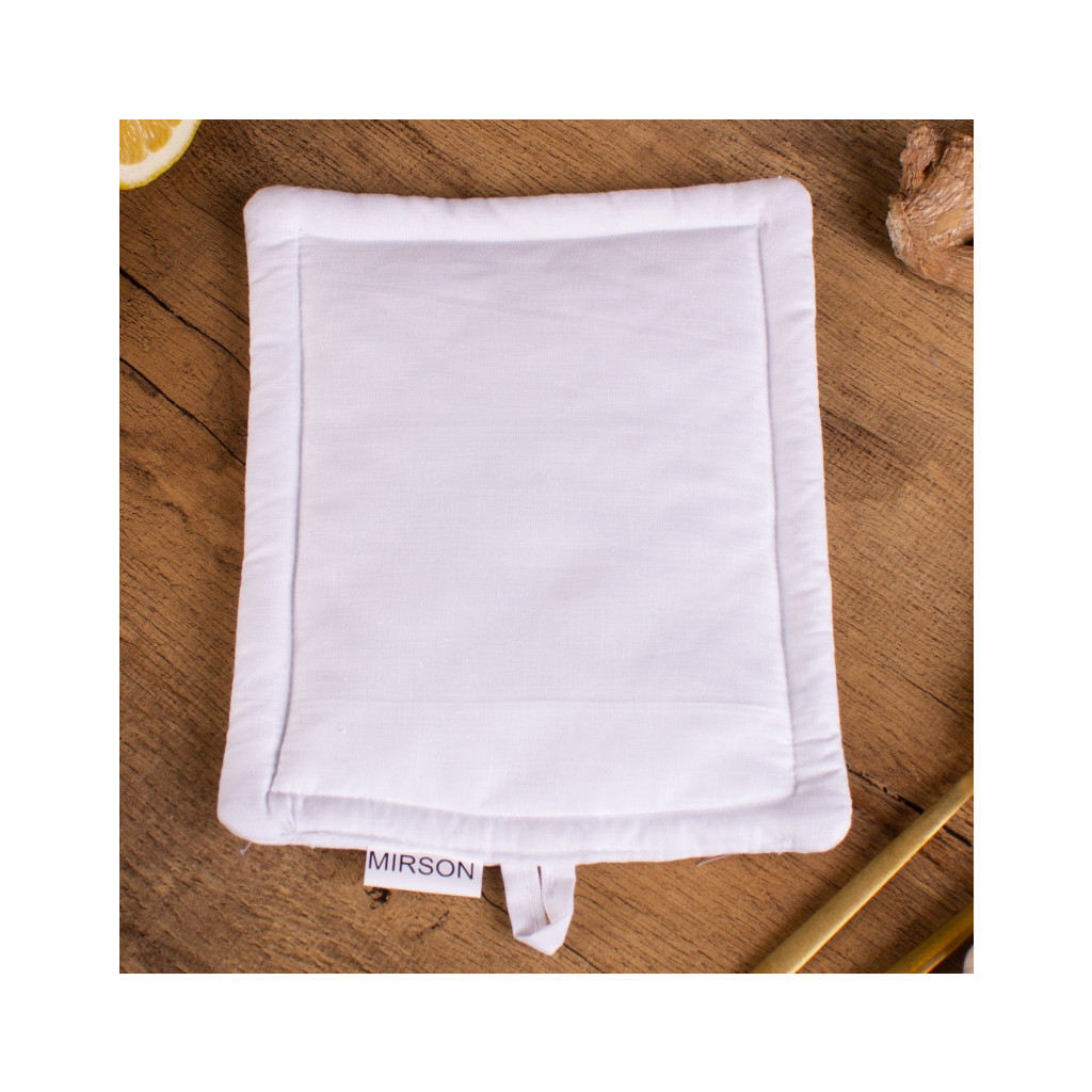 Кухонна прихватка MirSon Бязь 11-2107 White (2200006753261)