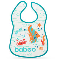 Слинявчик Baboo бавовняний Sea Life, 3+ місяців (білий) (11-010)