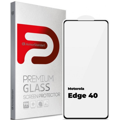 Скло захисне Armorstandart Edge Glue Curved Motorola Edge 40 Black (ARM67863)