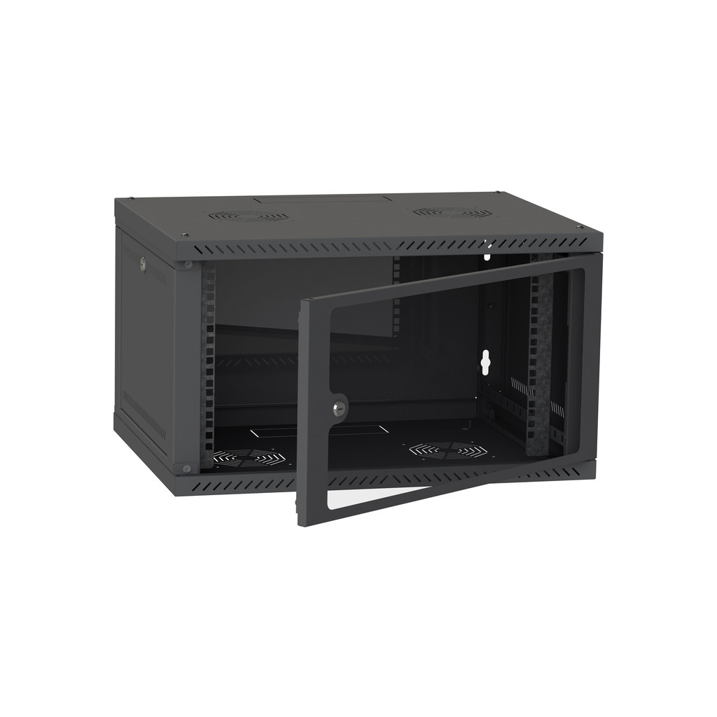 Шафа настінна Ipcom 6U, 600*450, RAL9005 (СН-6U-060х045-ДС-9005)