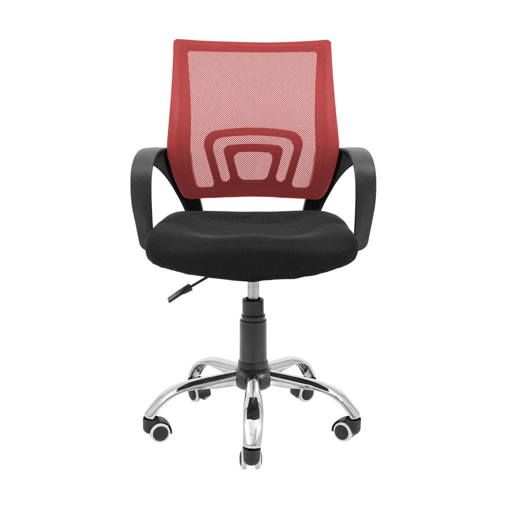 Офісне крісло Richman Спайдер Ю Хром Піастра Сітка чорна + червона (ADD0003056)