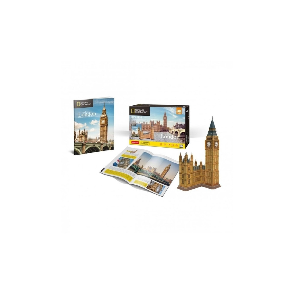 Пазл Cubic Fun Тривимірна головоломка-конструктор National Geographic Біг Бен (DS0992h) Пазл Cubic Fun Тривимірна головоломка-конструктор National Geographic Біг Бен (DS0992h)