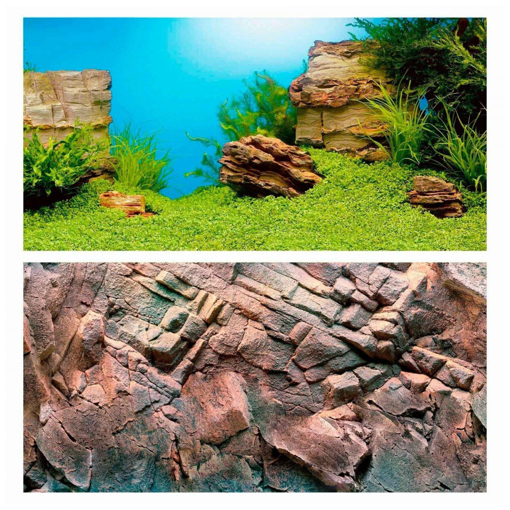 Декорація в акваріум Juwel Фон Poster 1 100x50 см (підводний ландшафт/скелі) (4022573862607)