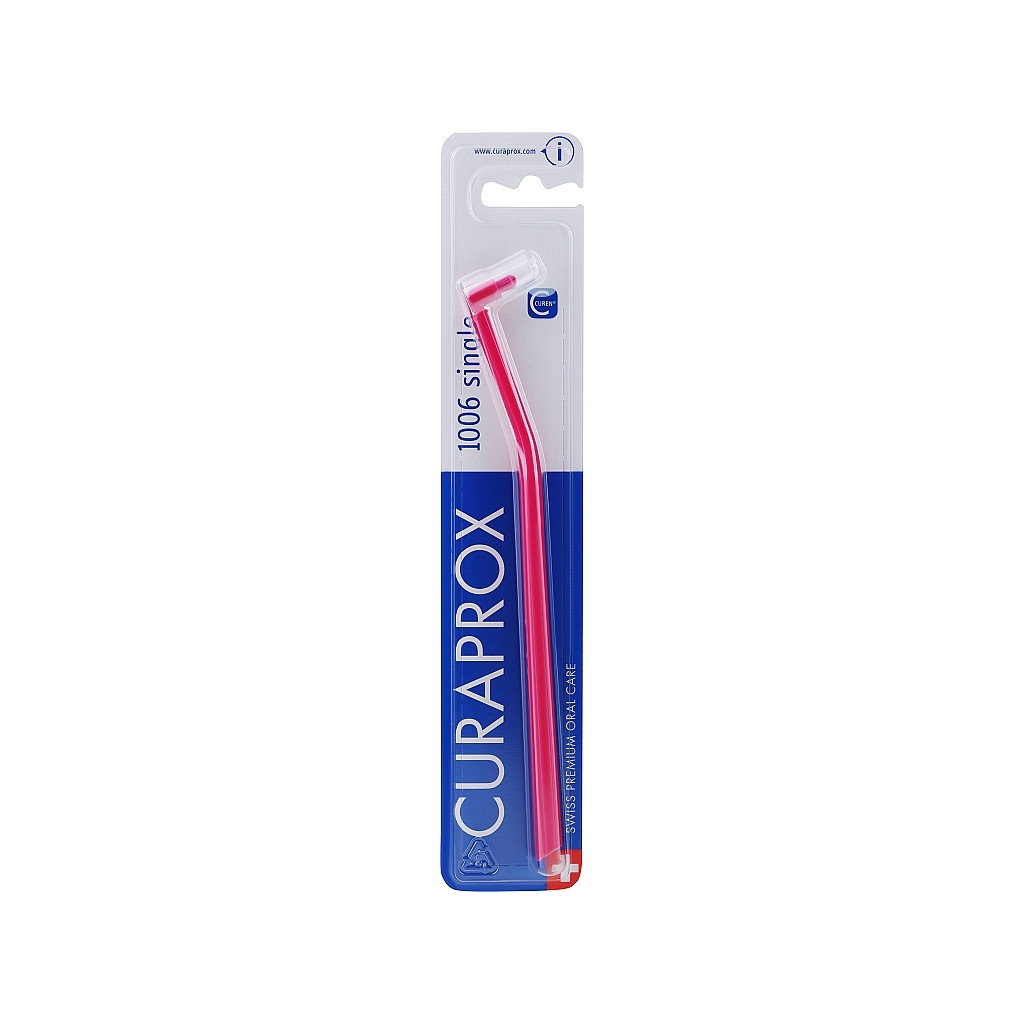 Зубна щітка Curaprox CS 1006 Single & Sulcular 6 мм Монопучкова Малинова (CS 1006-08)