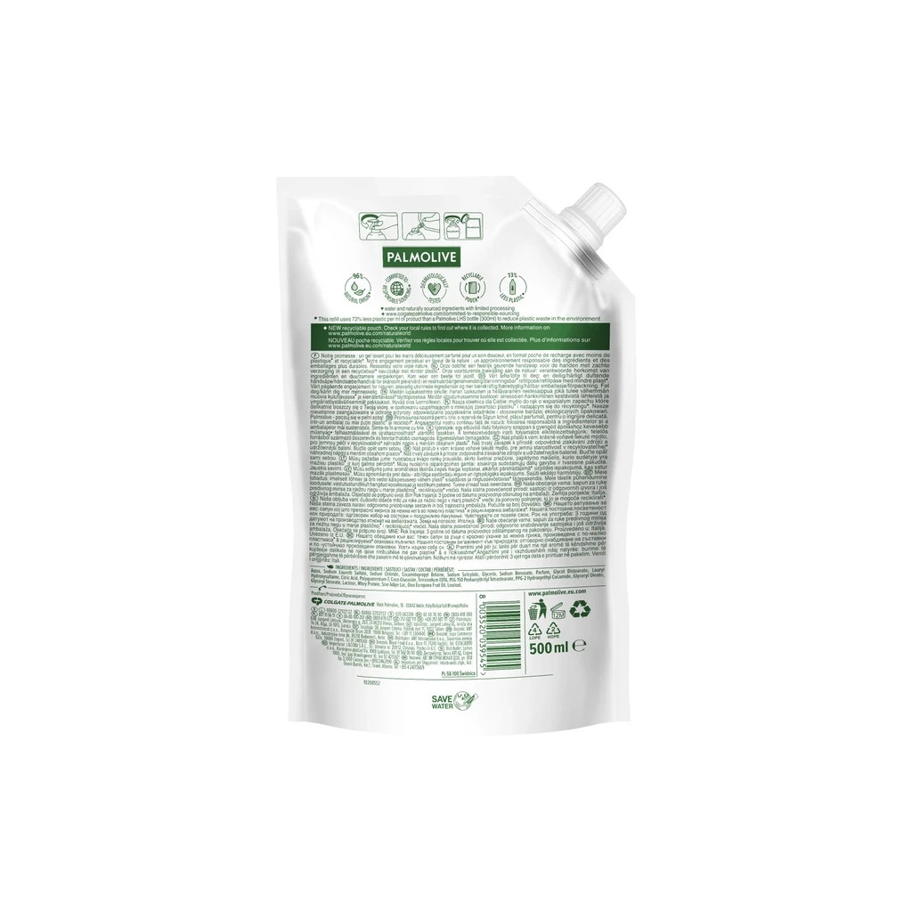 Рідке мило Palmolive Naturals Інтенсивне зволоження Молочко та оливка дой-пак 500 мл (8003520039545)