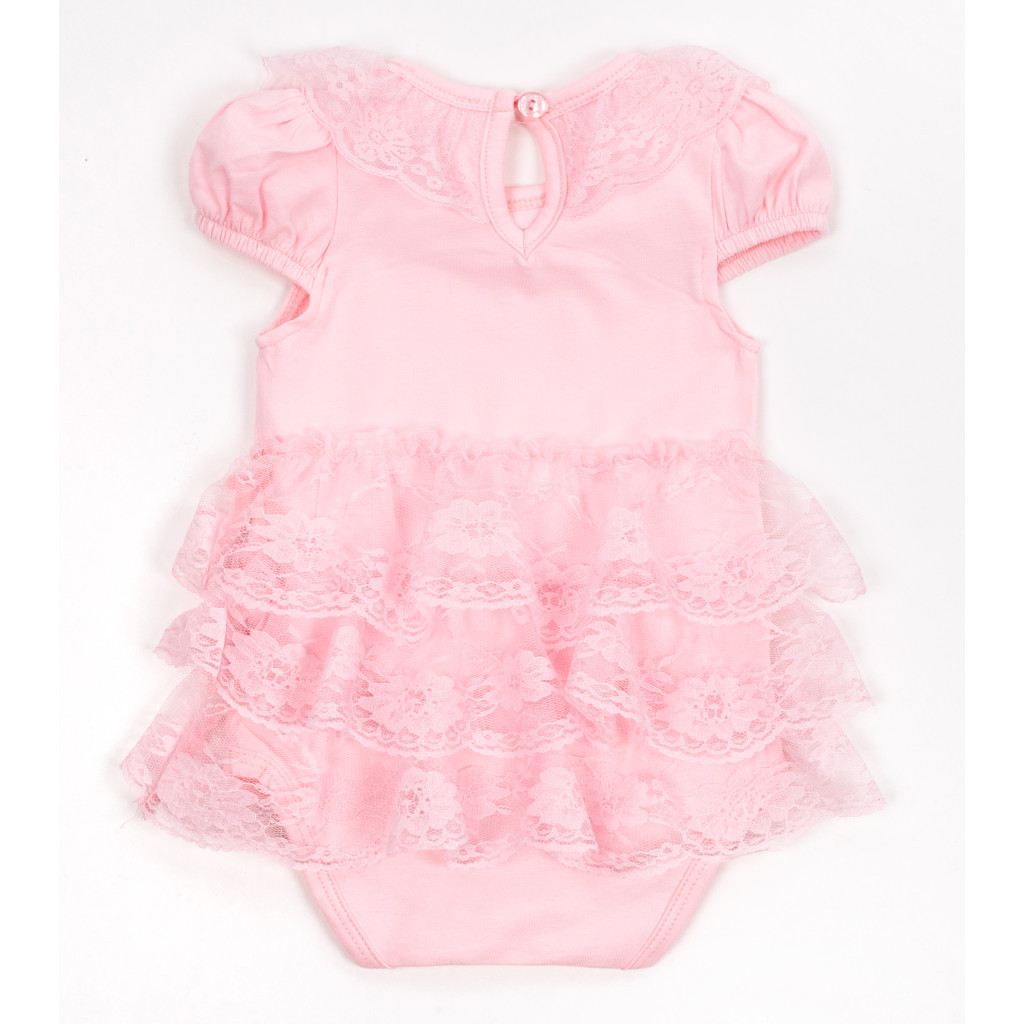 Боді дитяче Breeze пісочник з рюшем (14298-86G-pink)