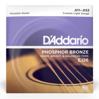 Струни для гітари D'Addario Phosphor Bronze Custom Light (11-52) (EJ26)