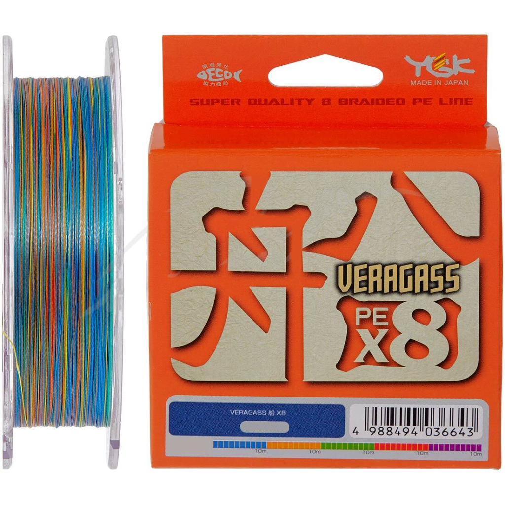 Шнур YGK Veragass Fune X8 150m Multi Color 0.6/0.128mm 14lb/5.2kg (5545.02.60) Шнур YGK Veragass Fune X8 150m Multi Color 0.6/0.128mm 14lb/5.2kg (5545.02.60)