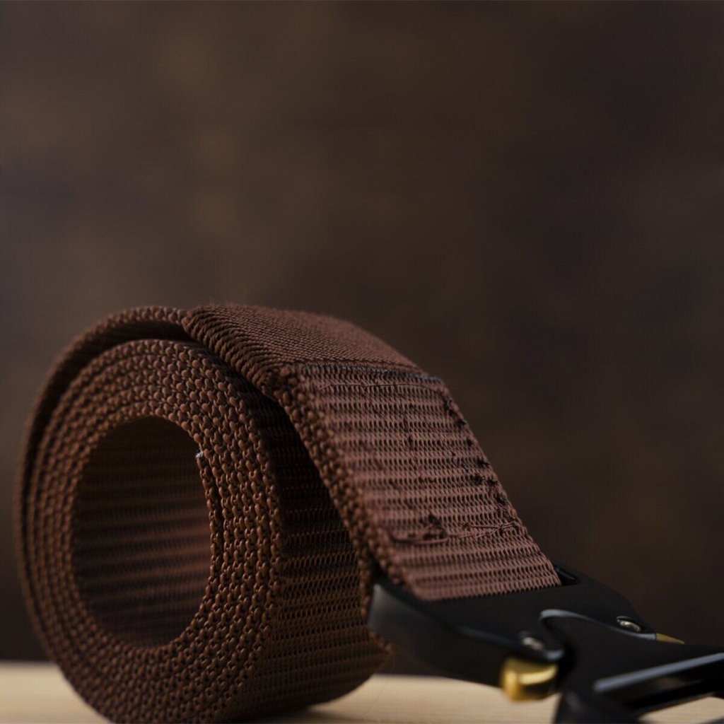 Ремінь Vintage Чоловічий текстильний Коричневий (20338)