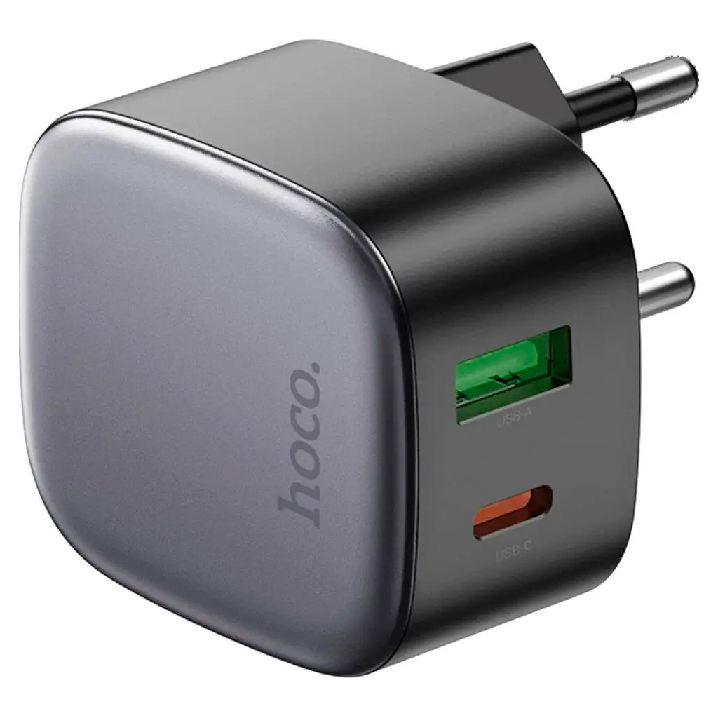 Зарядний пристрій HOCO CS32A Rise 1xUSB-C PD20W + 1xUSB QC3.0 Black (6942007617451) Зарядний пристрій HOCO CS32A Rise 1xUSB-C PD20W + 1xUSB QC3.0 Black (6942007617451)