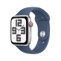 Смарт-годинник Apple Watch SE GPS + Cellular 40mm Silver Aluminium Case with Denim Sport Band - M/L (MXGG3QH/A)