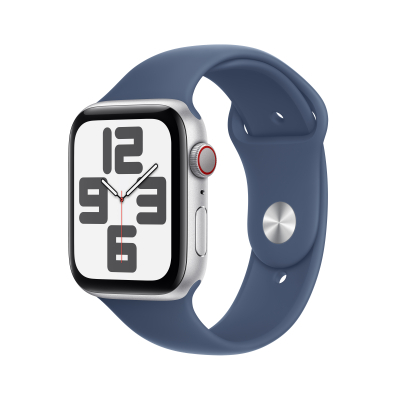 Смарт-годинник Apple Watch SE GPS + Cellular 40mm Silver Aluminium Case with Denim Sport Band - M/L (MXGG3QH/A)