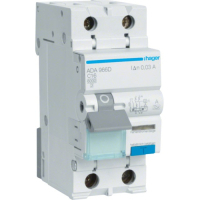 Differential circuit breaker Hager 1-pole +N 16A C 30mA (6kA) A (A) (ADA966D)