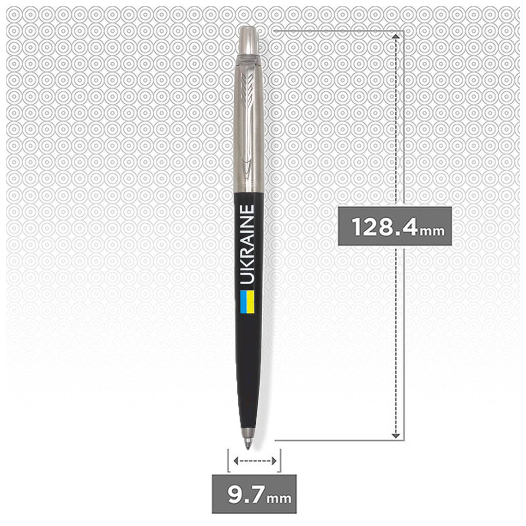 Ручка кулькова Parker JOTTER 17 Originals UKRAINE Black CT BP Прапор + Ukraine (15632_T1400u)