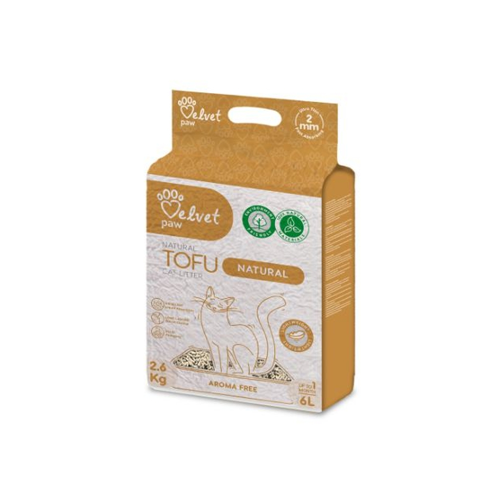 Наповнювач для туалету Velvet Paw TOFU без запаху (2 мм) 2.6 кг (TOF70052)