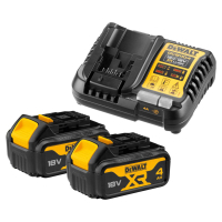 Set battery + charger DeWALT 10.8 - 54V, 4A, 18V XR Li-Ion, 2x4Ah (DCB1104M2)