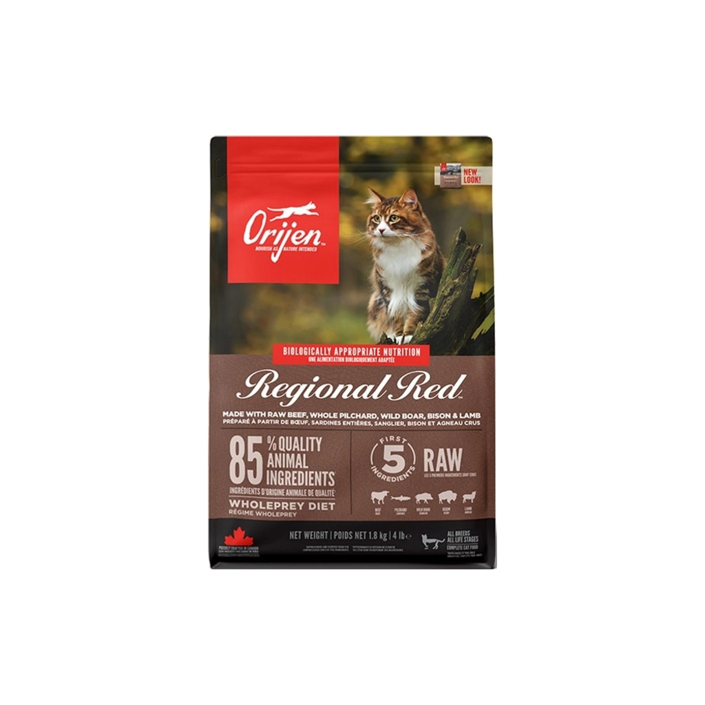 Сухий корм для кішок Orijen Regional Red зі смаком м'яса та риби 1.8 кг (0064992282189) Сухий корм для кішок Orijen Regional Red зі смаком м'яса та риби 1.8 кг (0064992282189)