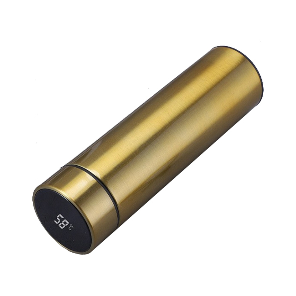 Термос Merlion з цифровим термометром 0,5 л, золотий (SUS-304E-Gd/500) Термос Merlion з цифровим термометром 0,5 л, золотий (SUS-304E-Gd/500)