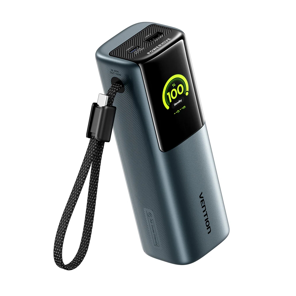 Повербанк Vention 20000 mAh 165W Gray TFT Display Type (FKFH0) Повербанк Vention 20000 mAh 165W Gray TFT Display Type (FKFH0)