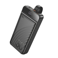 Батарея універсальна HOCO 30000mAh Element PD/20W, QC/22.5W, LED Lamp, Black (J123B / 714735)