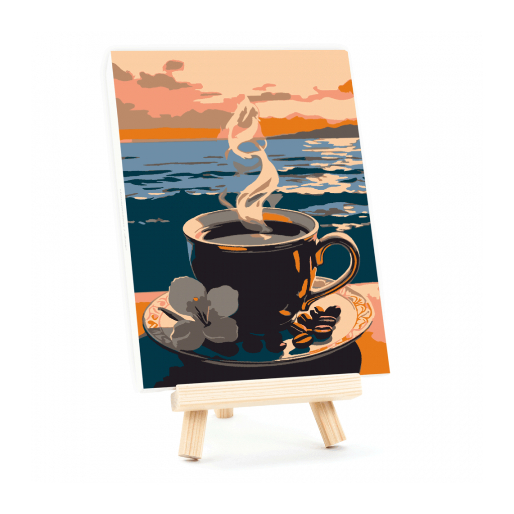 Картина по номерам Rosa Аромат спокою, 15х20см, з мольбертом (4823098548645)