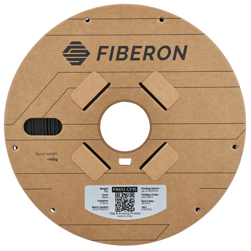Пластик для 3D-принтера Polymaker Fiberon PA612-CF15 1,75mm 3kg BLACK (FG07002)