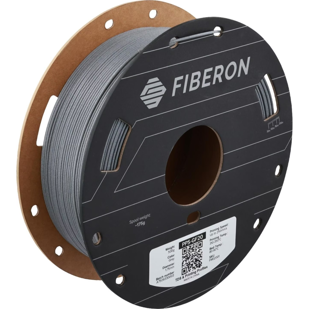Пластик для 3D-принтера Polymaker Fiberon PPS-GF20 1,75mm 0,5kg GREY (FM02001)
