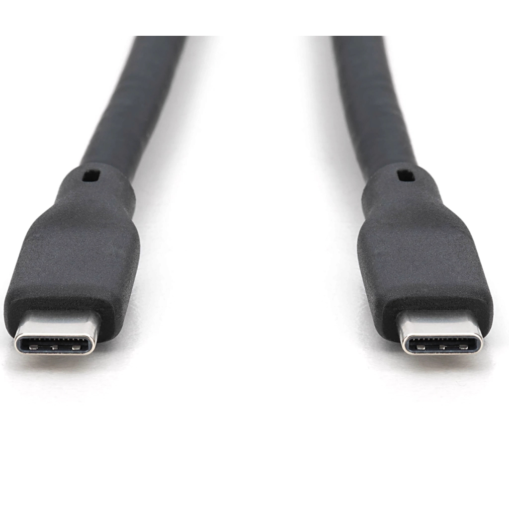 Дата кабель USB-C to USB-C 1.5m USB4 2.0 80G 240W 16K silicone black Digitus (AK-300350-015-S)