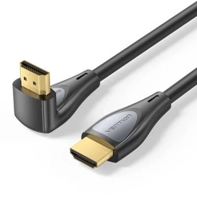 Кабель мультимедійний HDMI M to HDMI M 1.0m 4K60Hz 90° corner black Vention (ALRBF)
