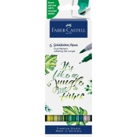 Art marker Faber-Castell set of watercolor double-sided Goldfaber Aqua Dual Marker Jungle, 6 colors (32306)