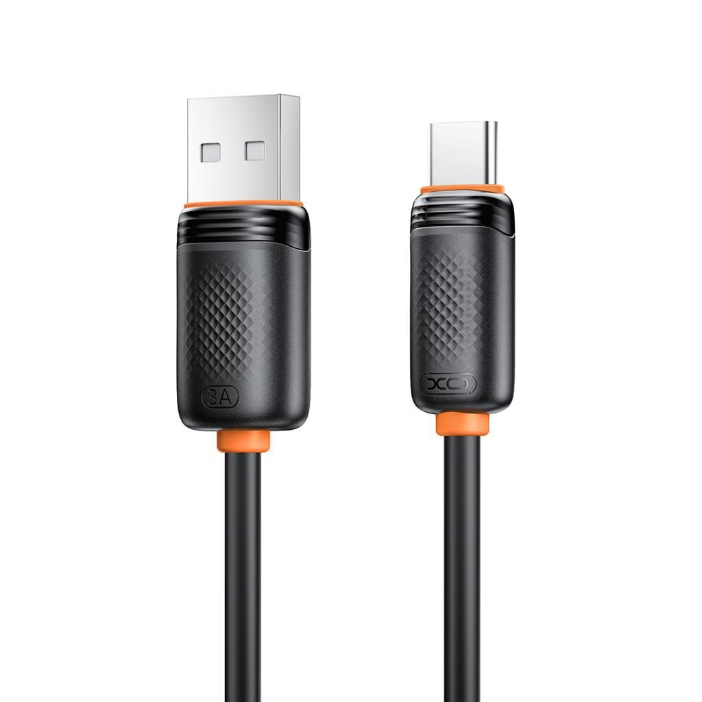 Дата кабель USB 2.0 AM to USB-C 1.0m 3A black XO (XO-CB-300UC-BK)