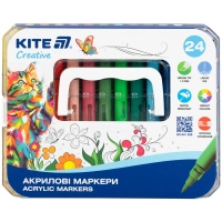 Art marker Kite set acrylic markers with liquid ink, 24 colors (K-1162)
