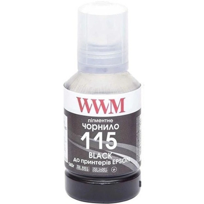 Чорнило WWM Epson L8160/L8180 140г Black Pigment (E115BP) KeyLock (E115BP-WWM)