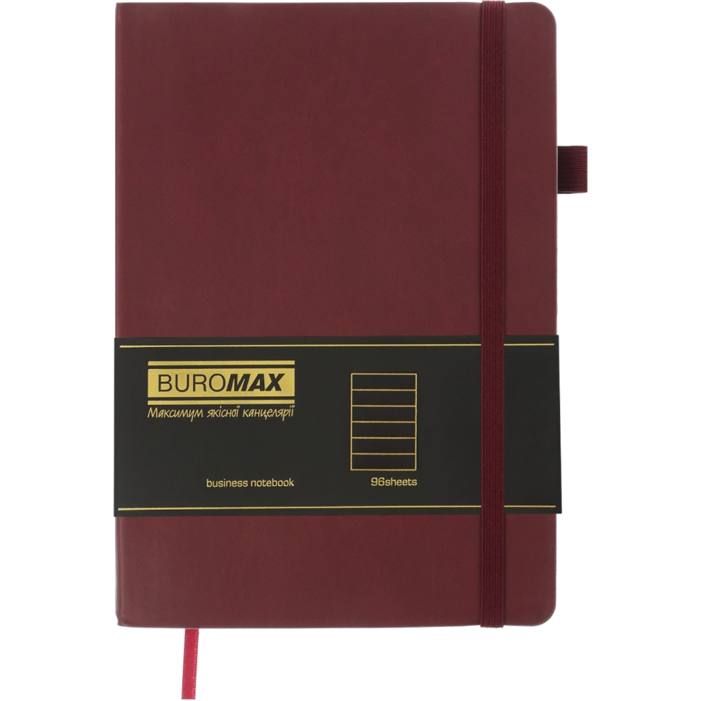 Книга записна Buromax BRIEF, А5, 96 аркушів, лінія, темно-червоний (BM.295204-13) Книга записна Buromax BRIEF, А5, 96 аркушів, лінія, темно-червоний (BM.295204-13)
