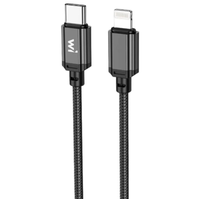 Дата кабель USB-C to Lightning 1.0m PD nylon black Wibrand (WI.DC/CO1B-CL)