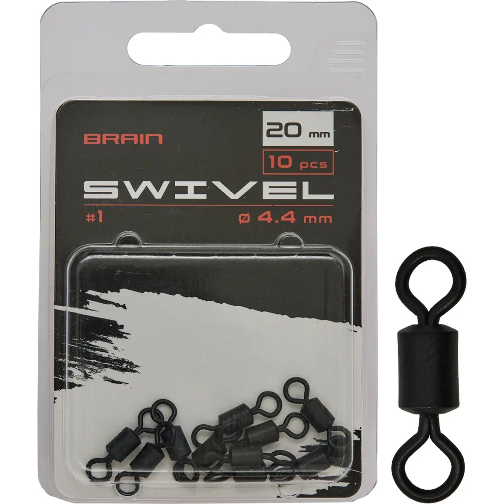 Вертлюг Brain Swivel No.1 20mm diam 4.4mm (10 шт/уп) SGCA-8008-1 (1858.24.74) Вертлюг Brain Swivel No.1 20mm diam 4.4mm (10 шт/уп) SGCA-8008-1 (1858.24.74)