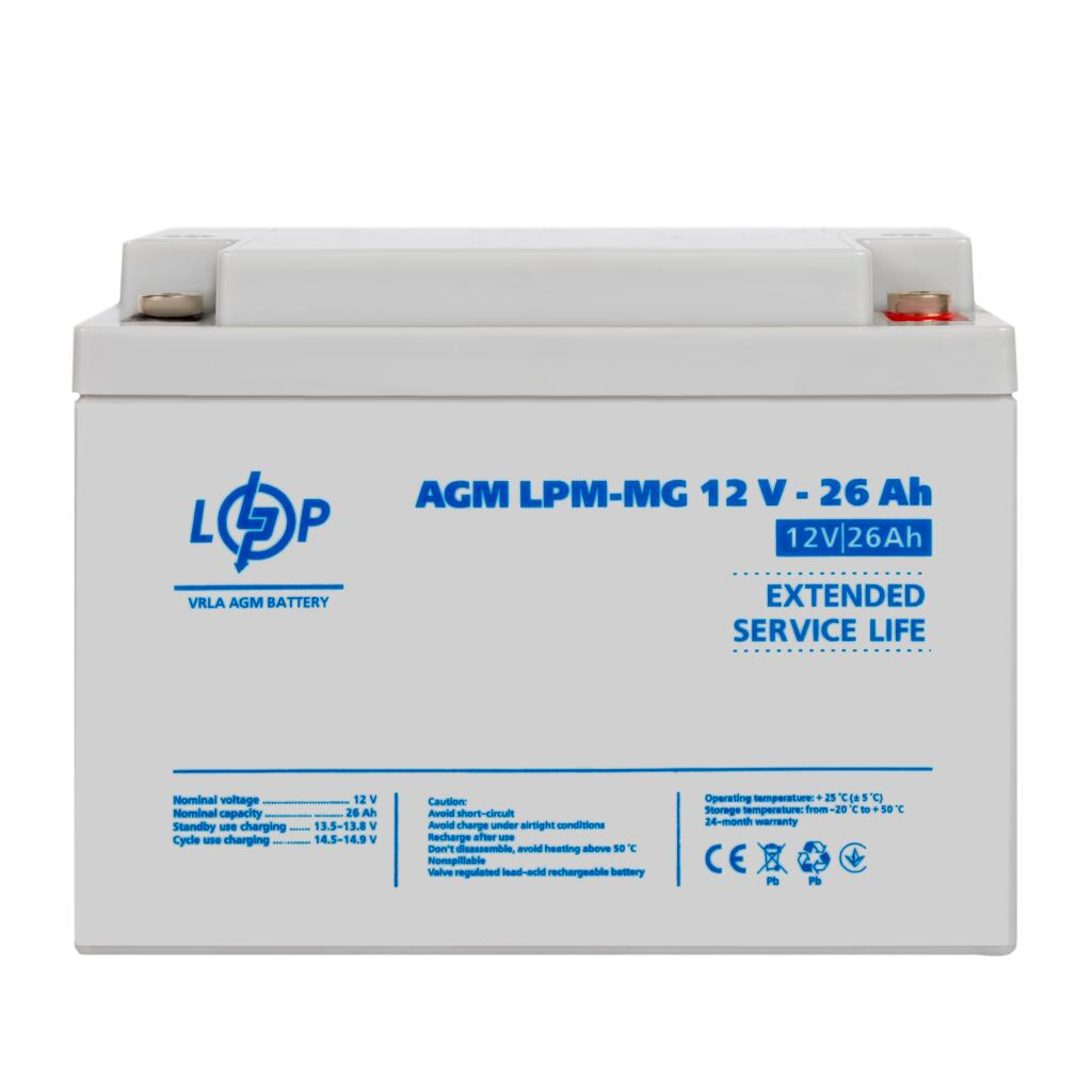Батарея до ДБЖ LogicPower LPM MG 12В 26Ач (37336)