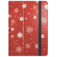 Чохол до планшета Drobak 10"-10.1" снежинки (Red) (446808)