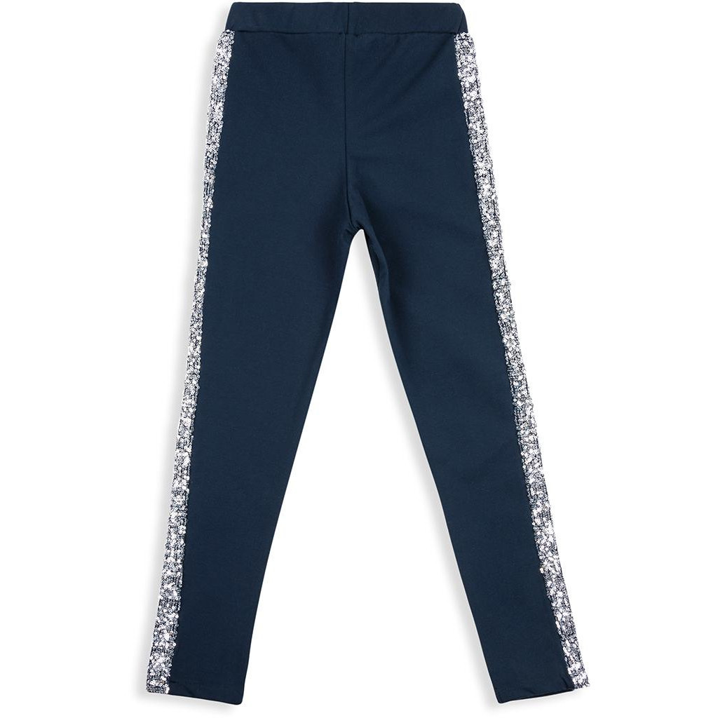 Лосини дитячі Breeze с лампасами из пайеток (11529-140G-blue)