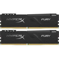 Модуль пам'яті для комп'ютера DDR4 64GB (2x32GB) 2666 MHz HyperX Fury Black Kingston Fury (ex.HyperX) (HX426C16FB3K2/64)