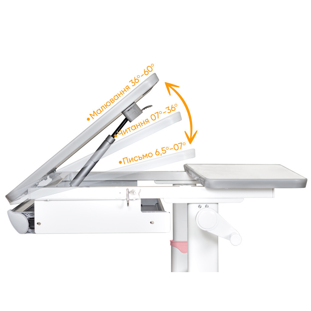 Парта Mealux Edmonton Multicolor Pink Lite (BD-610 W/MC + PN Lite)