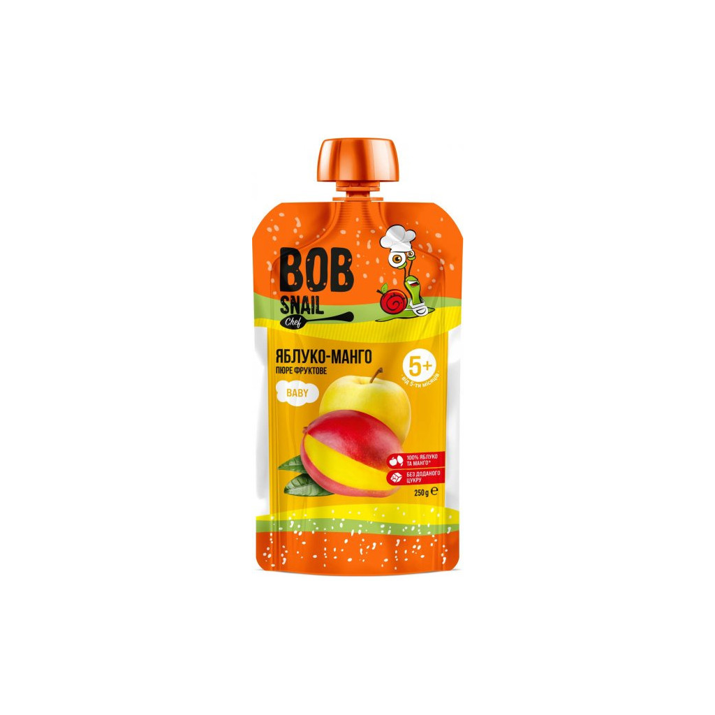 Дитяче пюре Bob Snail Равлик Боб Яблуко-манго 250 г (4820219345152) Дитяче пюре Bob Snail Равлик Боб Яблуко-манго 250 г (4820219345152)