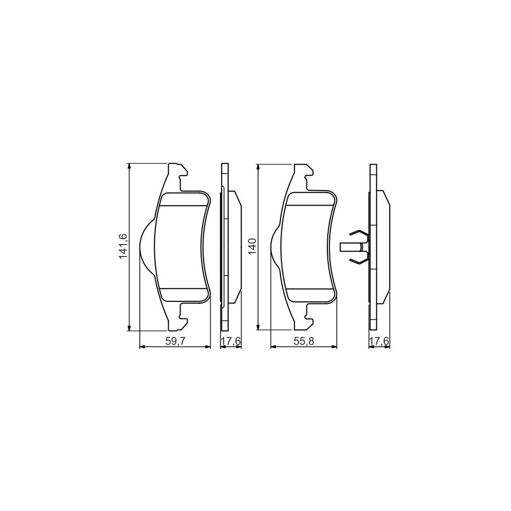 Гальмівні колодки Bosch 0 986 424 665 Гальмівні колодки Bosch 0 986 424 665