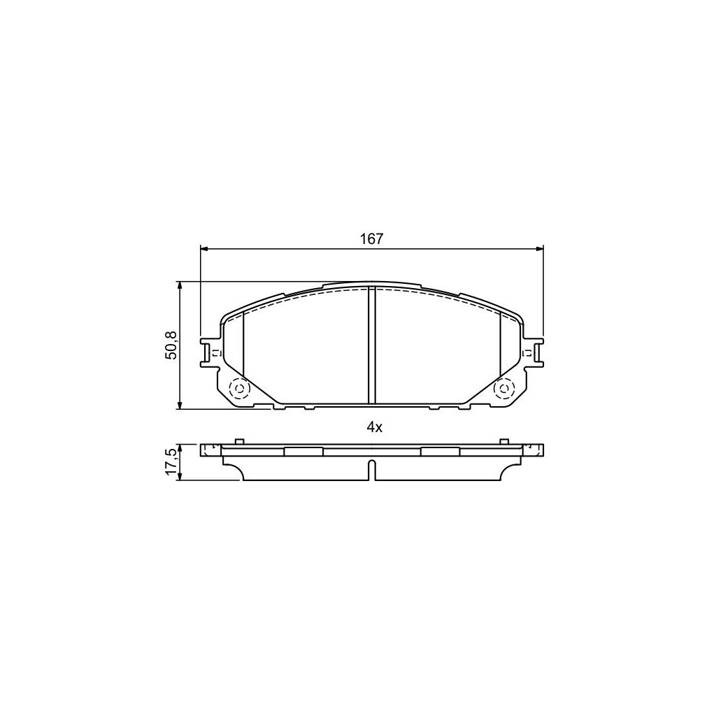Гальмівні колодки Bosch 0986495404 Гальмівні колодки Bosch 0986495404
