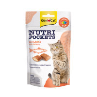 Treats for cats GimCat Nutri Pockets Salmon + Omega 3+6 60 g (4002064400730/4002064419299)