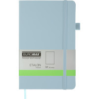 Notebook Buromax Etalon 125x195 mm 96 sheets without a liner cover made of artificial leather Blue (BM.291060-14)